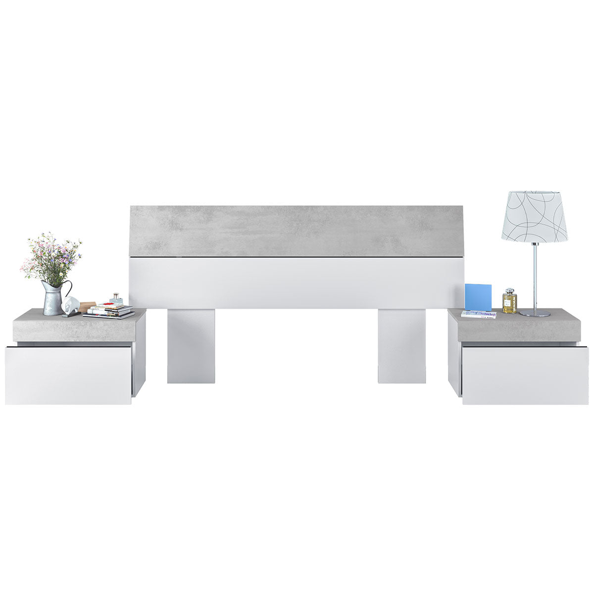 CONJUNTO CABECERO + 2 MESITAS COSMO