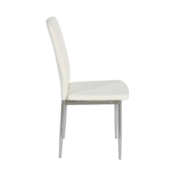 SILLA DE COMEDOR POLIPIEL BLANCO ALANA