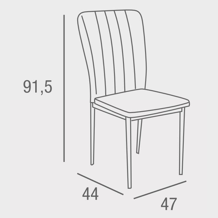 SILLAS DE COMEDOR SALMA TELA BEIGE EN CAJAS DE 6 UDS