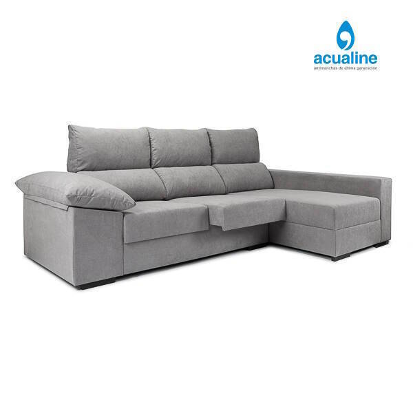 SOFA CHAISELONGUE 2,60cm LANZAROTE GRIS CLARO