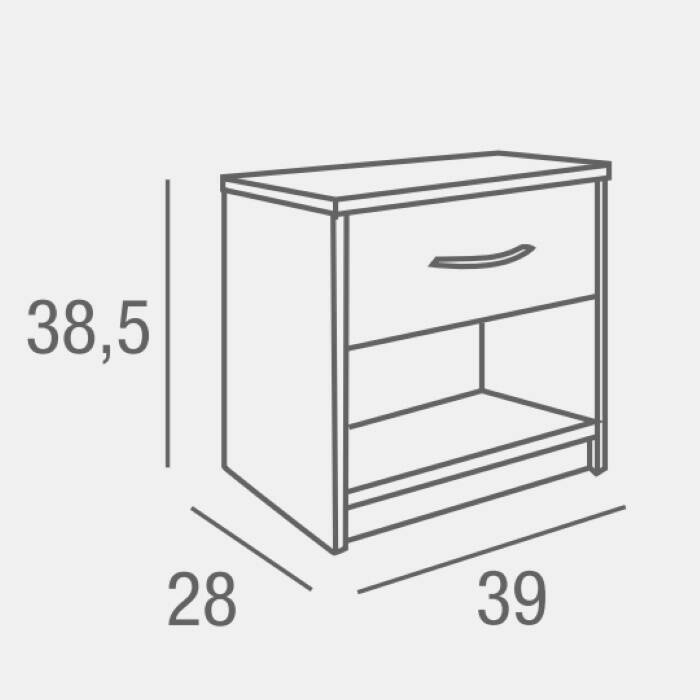 MESITAS DE NOCHE 1 CAJON PERCY