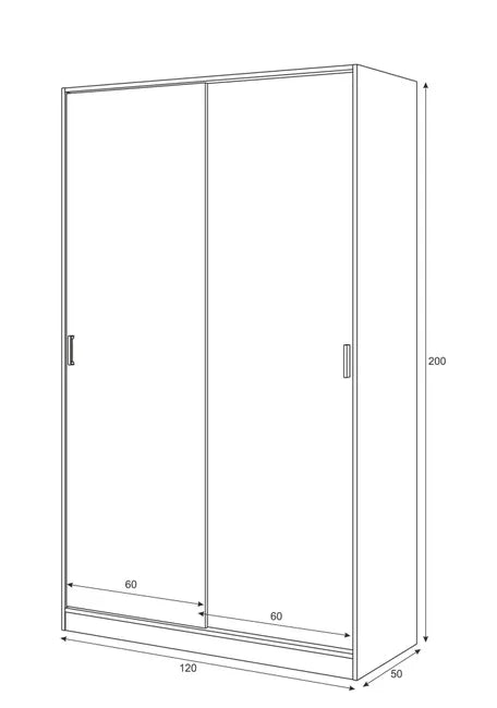 ARMARIO CORREDERA 120X200 PLUS