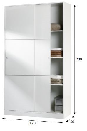 ARMARIO DE PUERTA CORREDERA 120X200 MAX