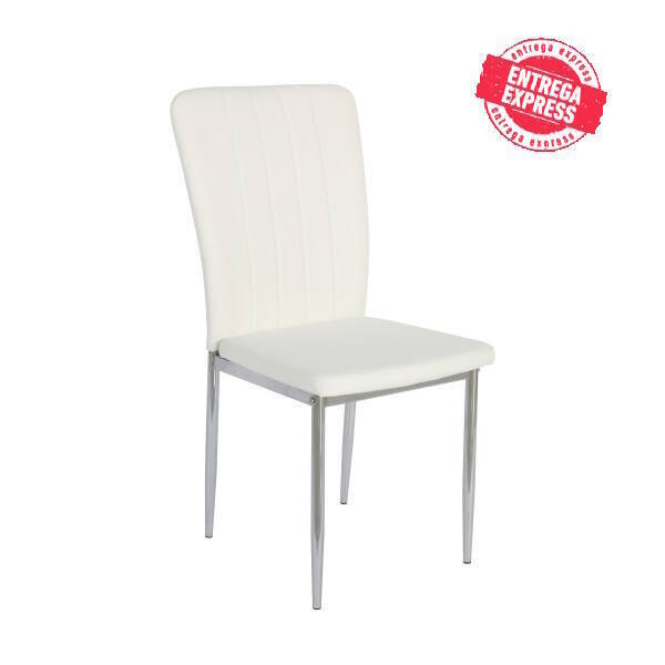 SILLA DE COMEDOR POLIPIEL BLANCO ALANA