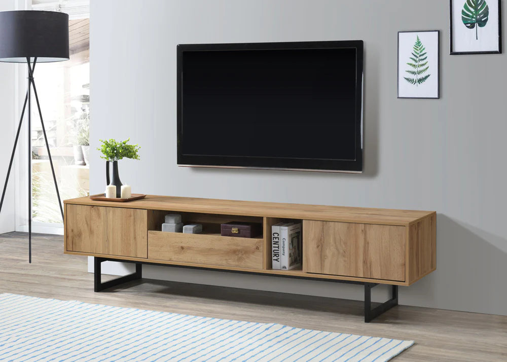 MUEBLE BAJO TV Y CAJON LUNA 200cm
