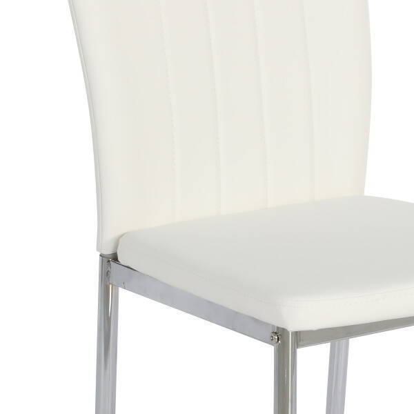 silla en color blanco polipiel