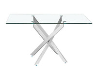 MESA DE COMEDOR CON CRISTAL NENCY