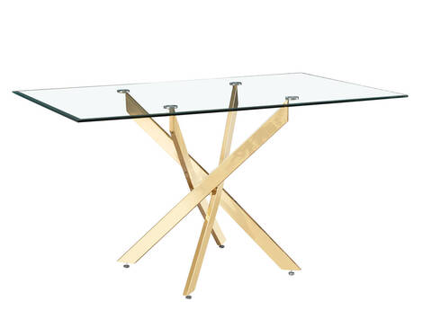 MESA DE COMEDOR CON CRISTAL NENCY