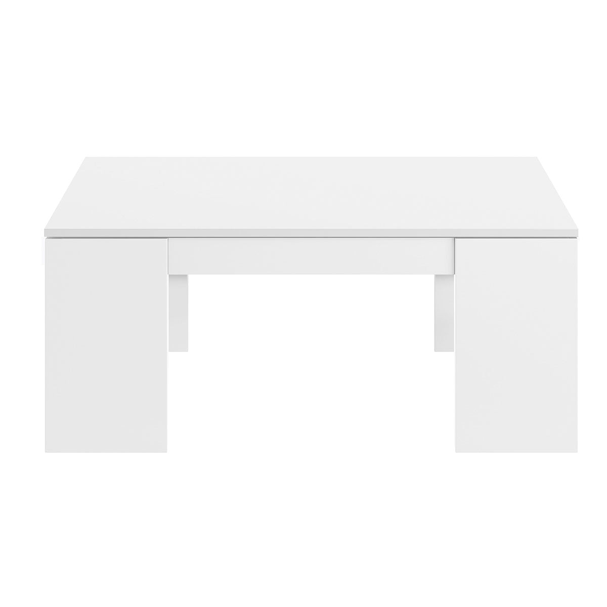 MESA DE CENTRO  ELEVABLE BLANCO LACADO