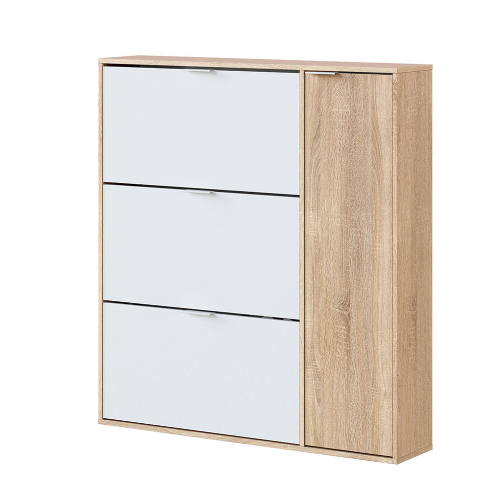 ZAPATERO BLANCO Y MADERA AURA