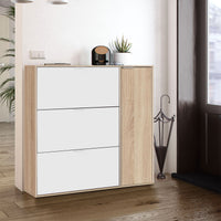 ZAPATERO BLANCO Y MADERA AURA
