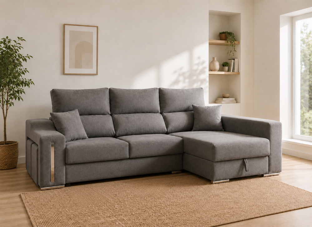 SOFA CHAISELONGUE 265cm CON ARCON AIDA