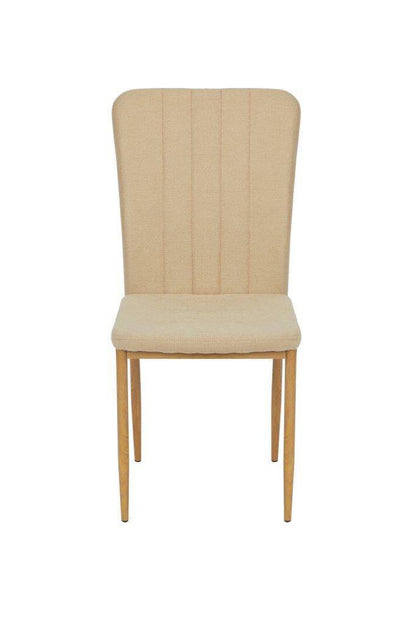 SILLAS DE COMEDOR SALMA TELA BEIGE  EN CAJAS DE 6 UDS