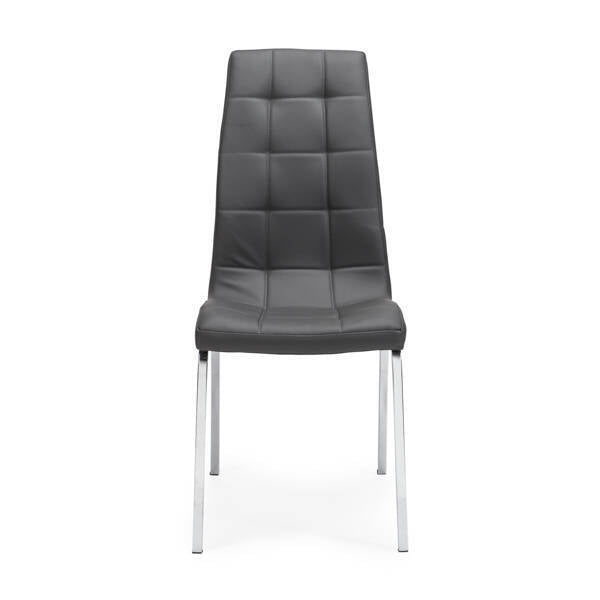 SILLA DE COMEDOR ALEXIA GRIS OSCURO POLIPIEL
