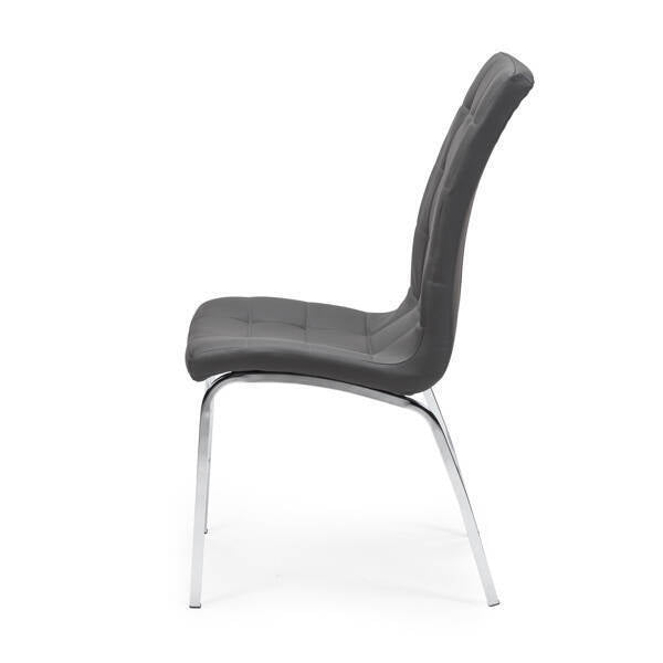 SILLA DE COMEDOR ALEXIA GRIS OSCURO POLIPIEL