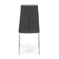 SILLA DE COMEDOR ALEXIA GRIS OSCURO POLIPIEL