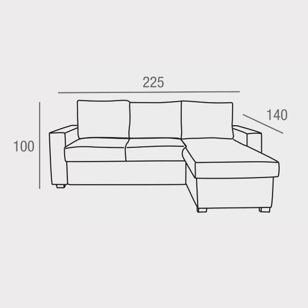 SOFA CAMA 225cm THEO