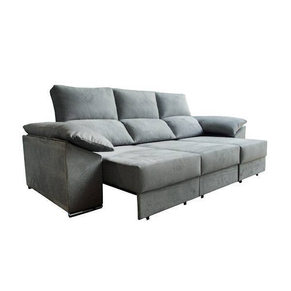 SOFA 3 PLAZAS CARRO DESLIZANTE 2,70cm AMARGO GRIS