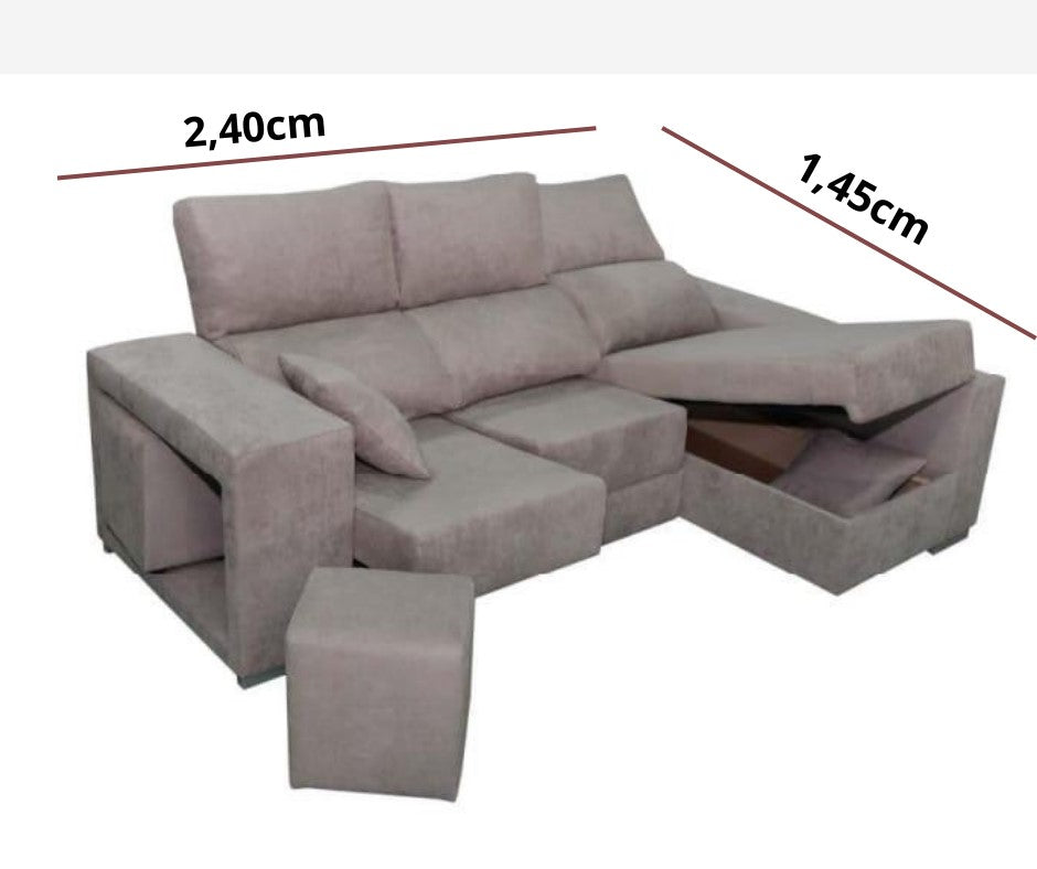 SOFA CHAISEONGUE  FUENSANTA 2,40X145