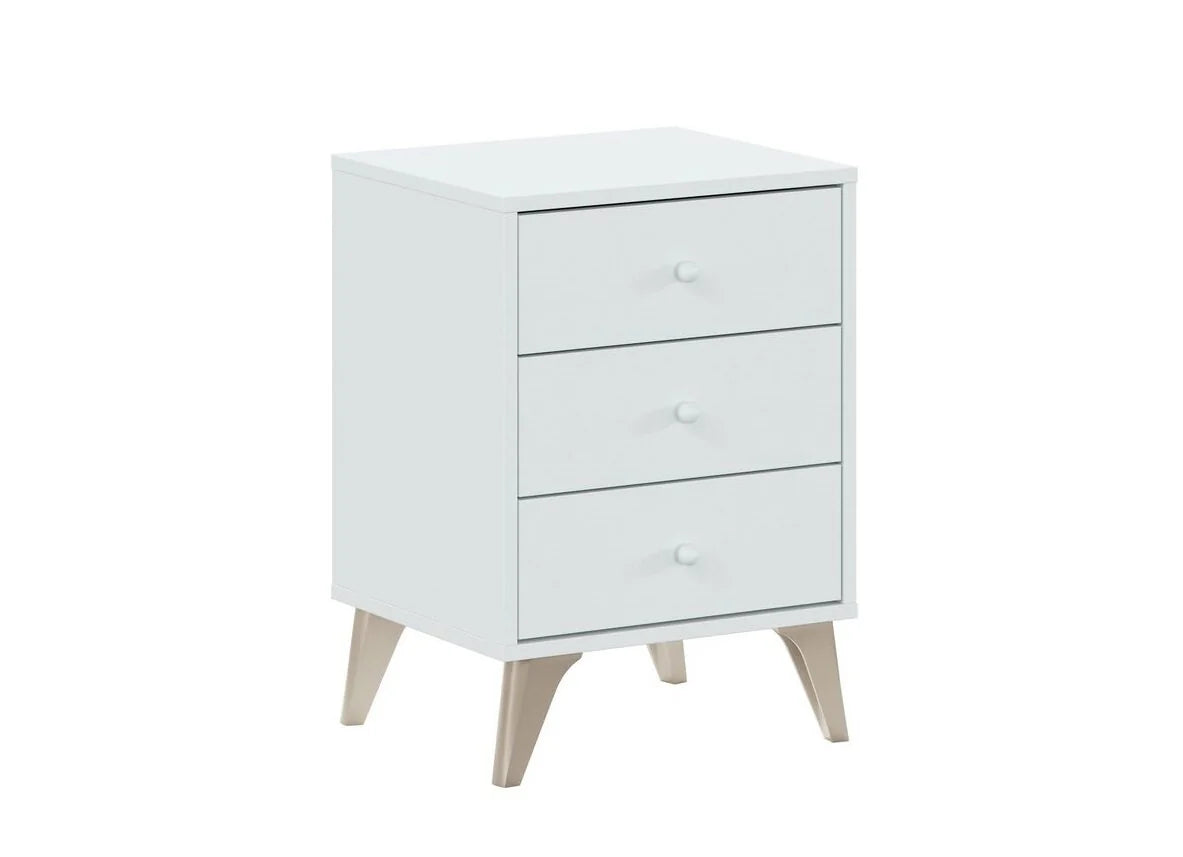 MESITA DE NOCHE BLANCA  NORDICA