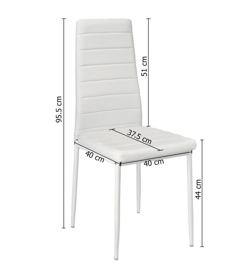 MESA DE COMEDOR EXTENSIBLE CON 6 SILLAS EN POLIPIEL ROYAL