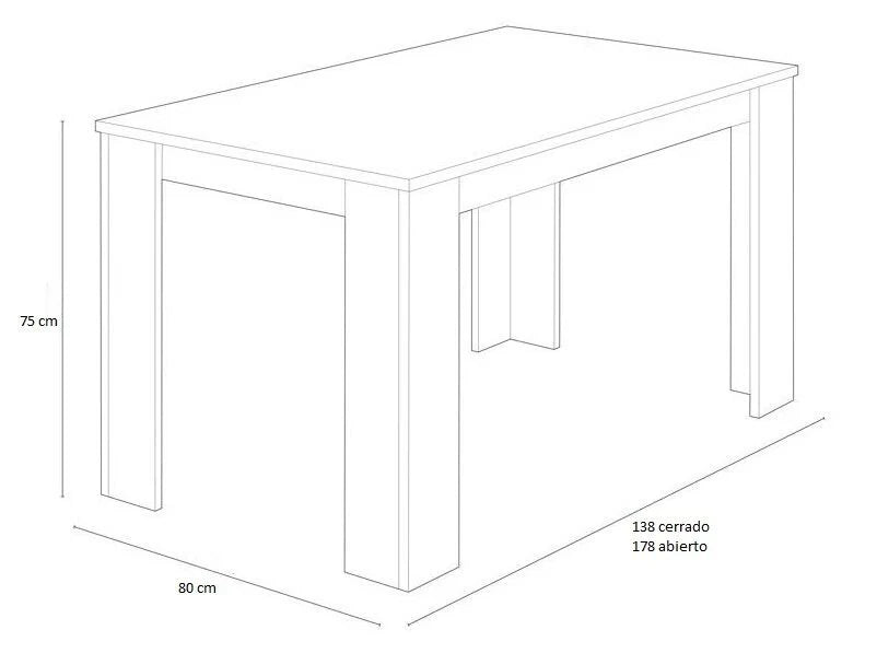 MESA DE COMEDOR EXTENSIBLE CON 6 SILLAS EN POLIPIEL ROYAL
