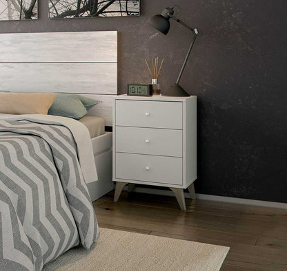 MESITA DE NOCHE BLANCA  NORDICA