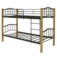 LITERA DOBLE DE MADERA Y METAL 90x190