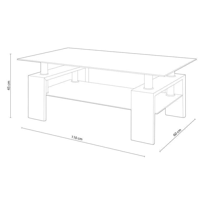 MESA DE CENTRO DE CRISTAL KARA
