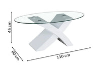 MESA DE CENTRO NERCY  CRISTAL TEMPLADO