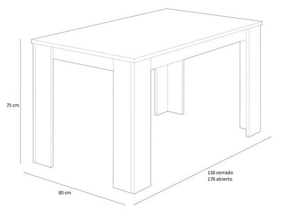 CONJUNTO MESA DE COMEDOR O COCINA CON 4 SILLAS ESTELA