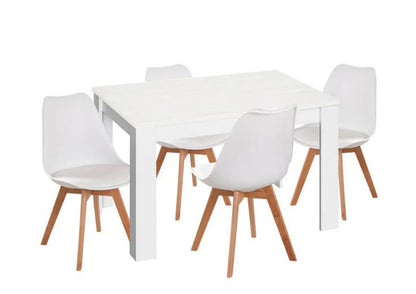 CONJUNTO MESA DE COMEDOR O COCINA CON 4 SILLAS ESTELA