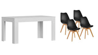 CONJUNTO MESA DE COMEDOR O COCINA CON 4 SILLAS ESTELA