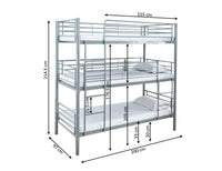 LITERA TRIPLE METALICA 90x190