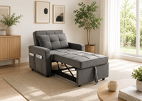 SOFÁ CAMA INDIVIDUAL MODERNO Y COMPACTO 90X90 CM | MÁXIMO CONFORT Y DISEÑO ELEGANTE PARA ESPACIOS PEQUEÑOS CAM