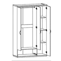 ARMARIO 3 PUERTAS PARA DORMITORIO BLANCO INTY