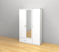ARMARIO 3 PUERTAS PARA DORMITORIO BLANCO INTY