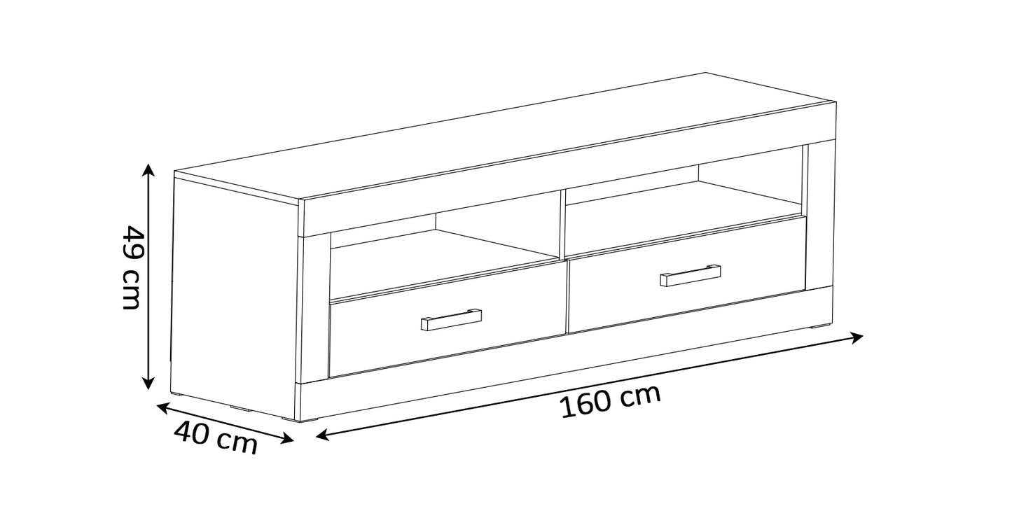 MUEBLE TV  2 Cajones 160x49cm