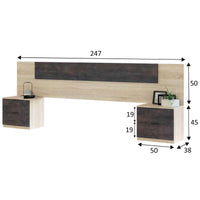 CONJUNTO DE CABECEROS + 2 MESITAS  ALAYA