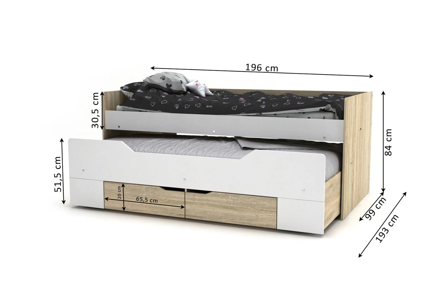 CAMA NIDO JUVENIL 90X190 CON CAJONES