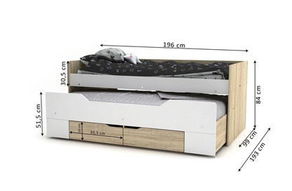 CAMA NIDO JUVENIL 90X190 CON CAJONES