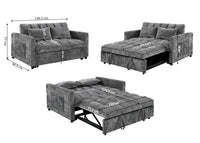 SOFA CAMA PEQUEÑO GRIS MONTANA 136CM