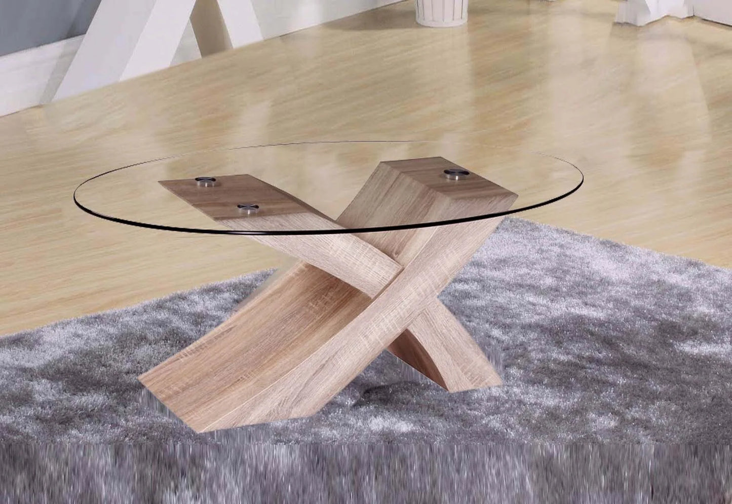 MESA DE CENTRO NERCY  CRISTAL TEMPLADO