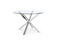 MESA DE COMEDOR REDONDA DE CRISTAL TEMPLADO Z