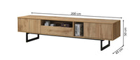 MUEBLE BAJO TV Y CAJON LUNA 200cm