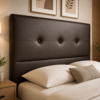 Cabecero Tapizado Polipiel Chocolate 160x120x8 cm | Elegancia y Confort para tu Dormitorio