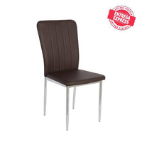 Silla choco moderna con patas cromadas