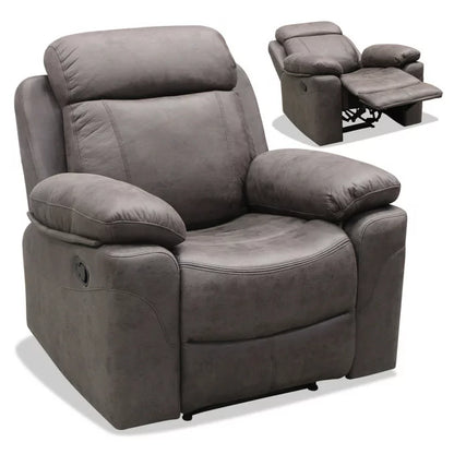 SILLON RECLINABLE GRIS OSCURO MONZA