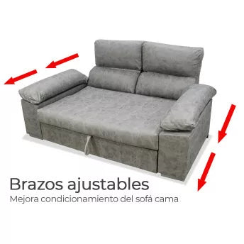 SOFA CAMA PRAGA  190cm GRIS CEMENTO
