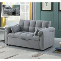 SOFA CAMA PEQUEÑO GRIS 160CM GIJON